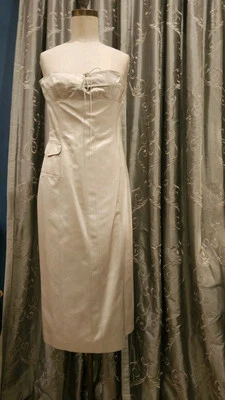 VESTIDO Corsé de Seda Richard Tyler Alta Costura Años 80 Formal Cóctel Noche Talla 10  Foto 1 de 4