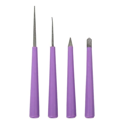 Bead Hole Expander Toolset 4pc Emery Needles Designed to Work Smoothly - Image 1 of 4