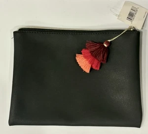 New BOHO Nordstrom Black Bag With Red Ombré Tassel, Cute Makeup bag - Picture 1 of 4