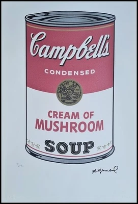 ANDY WARHOL * Campbells Cream of Mushroom * signed lithograph * limited # xx/100 - Bild 1 von 4