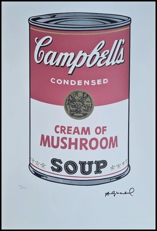 ANDY WARHOL * Campbells Cream of Mushroom * signed lithograph * limited # xx/100 - Bild 1 von 4