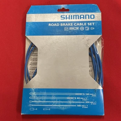 Полный комплект тормозного кабеля и корпуса SHIMANO Road PTFE с тефлоновым покрытием синий НОВЫЙ - Изображение 1 из 4