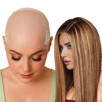 Labhairs女式花边MAX假发握把帽-防滑可调节假发帽可容纳G — 第 1/4 张图片