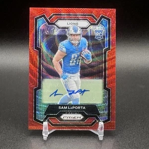 Panini Prizm Sam LaPorta Red Wave Auto 2023 #/149 Rookie RC Detroit Lions 🔥🔥🔥 - Imagen 1 de 4