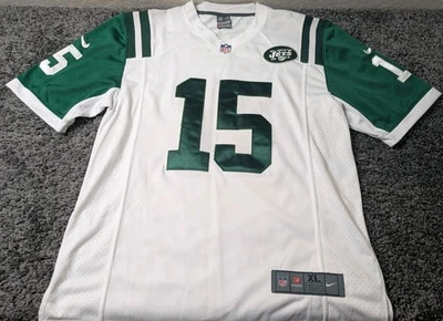 Camiseta de fútbol americano Nike New York Jets para hombre XL blanca verde #15 Tim Tebow NFL Foto 1 de 4