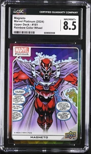 Rueda Magneto 2024 Upper Deck Marvel Platinum Rainbow Color #181 CGC 8,5 Nr Como Nueva - Imagen 1 de 2