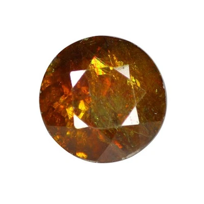 1,60 quilates fabulosa esfalerita natural rusa redonda perfecta 6,5 mm amarillo anaranjado Foto 1 de 4