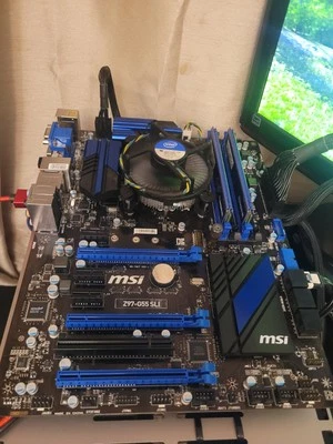 MSI Z97-G55 sli Mainboard Intel i5 4670k CPU 8GB DDR3 Ram Game Computer Combo - Bild 1 von 4