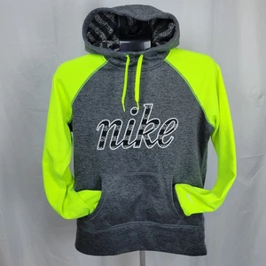 NIKE Therma Fit Women's Hoodie Pullover Fleece Jacket Medium Insulated Neon - Picture 1 of 11