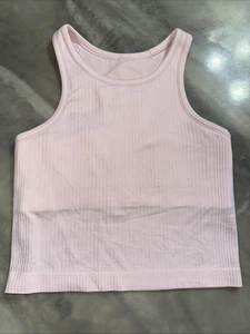 Lululemon Ebb To Street Racerback Crop Tank Top Gr. 4 Strawberry Milkshake Pink - Bild 1 von 6