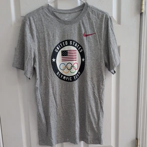 Team USA T-Shirt Large grau Nike Dri Fit Olympia Kurzarm - Bild 1 von 3