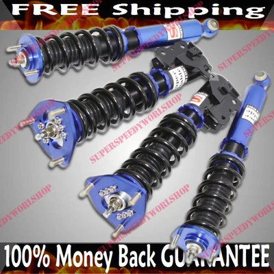 Suspensión Coilover AZUL Amortiguación Ajustable 16 Vías para Nissan 89-94 240SX S13   Foto 1 de 4