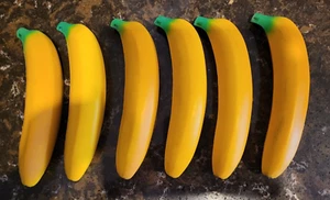 Banana Stress Relief Squeezable Foam or Display Bowl Bananas - Half Dozen - Picture 1 of 3