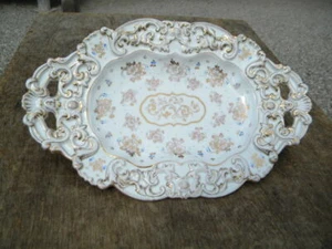 V. P. CHODAU porcelana bandeja de oferta PORGES VON PORTHEIM? Codo rococó dorado - Imagen 1 de 8