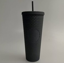 Starbucks Jan2021 Limited Edition Studded Tumbler Cup Matte Black Venti Straw