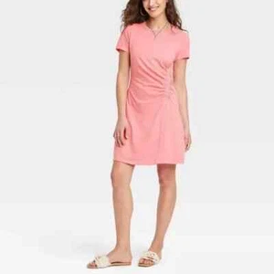 Women's Short Sleeve Ruched Knit Mini T-Shirt Dress - Universal Thread S - Picture 1 of 1