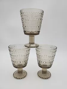 Set Of 3 Iittala Kastehelmi Universal Stemmed Glass Tumblers Linen Oiva Toikka - Picture 1 of 8