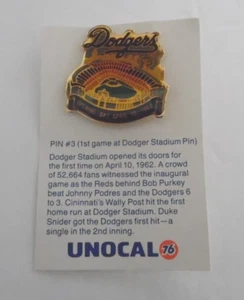 LA DODGERS Collectible Lapel Pin 1st Game Opening Day April 10 1962 - Picture 1 of 5