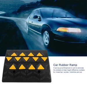 2pcs Heavy Duty Rubber Curb Ramps Driveway Threshold Ramp For Car Vehicle - Picture 1 of 12
