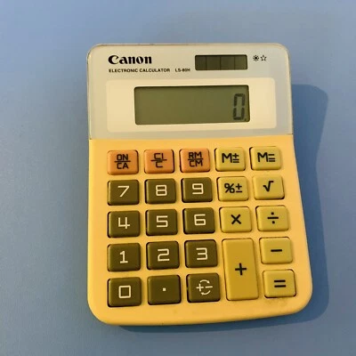 Canon Electronic Calculator LS-80H Business Machine Big Buttons Tested Working - Image 1 of 3