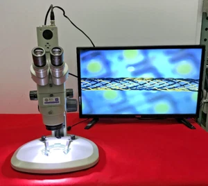 Microscopio de video trinocular MMBT 50X superior y retroiluminación LED oculares SZ-WF10X - Imagen 1 de 21