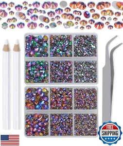 LPBeads 6000 Stück Blue Volcano und Green Volcano Non Hotfix Strasssteine 6 S - Bild 1 von 5