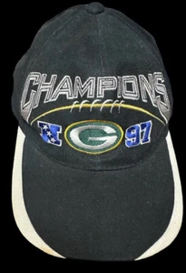Vintage 1997 Sports Specialties Green Bay Packers Snapback Hat NFL Black Cap - Picture 1 of 8