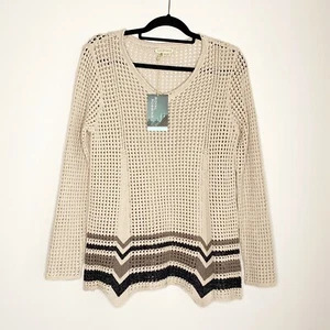 Neu mit Etikett Royal Robbins Summertime gestreifter Pullover Pulli Größe Large - Bild 1 von 10