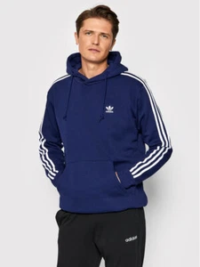 NUOVA FELPA CON CAPPUCCIO PULLOVER ADIDAS 3 LAMINE ORIGINALE SUPERSTAR IN PILE - Foto 1 di 5
