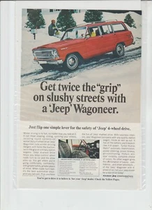 Original 1967 Jeep Wagoneer Magazin Anzeige - Holen Sie sich doppelt den "Grip" auf matschigen Straßen - Bild 1 von 1