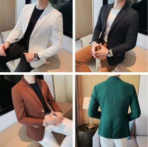 New Autumn Men's Casual Sport Coat Business Suit Jackets Stylish Daily Blazer - Picture 1 of 17