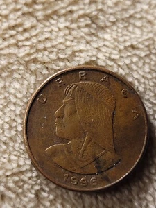 Panama 1996 1 CENTESIMO Coin with Indian Chief Urraca (Fought Spanish Invaders) - Picture 1 of 2