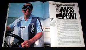 ROSS PEROT SCARCE 1988 PICTORIAL THE WORLD ACCORDING TO THE PATRIOT BILLIONAIRE - Imagen 1 de 1