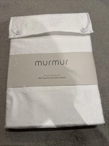 MURMUR MEADOW DUVET COVER K/S White 250Thread Count Cotton Sateen RRP £195 - Picture 1 of 5