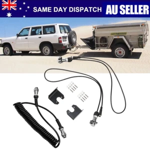 Suzy Coil Trailer Cable 4PIN Connector + Mount Bracket Kit For Caravan Trailer - Picture 1 of 22