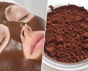 Organic Mediterranean Cocao Clay Powder Face Mask Mix Bowl, Spoon & Brush 100g - Picture 1 of 4