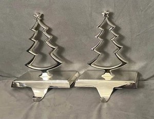 Appendiabiti porta calze albero di Natale argento fienile ceramica set 2 vacanze - Foto 1 di 5