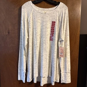 Spring + Mercer Space Dye Tee Size XL Heather White & Gray Long Sleeve Tee Tunic - Picture 1 of 7