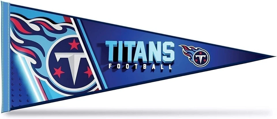 Tennessee Titans Soft Felt Pennant, Primary Design, 12x30 Inch, Easy To Hang Foto 1 de 1