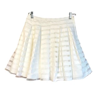 NWT, Sweet Girl Shop, Size 12/13, Off White Skirt w/Sheer Stripes, Full, Scuba - Picture 1 of 7