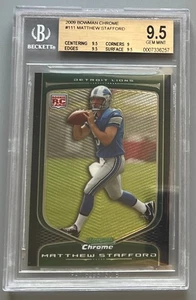 2009 Matthew Stafford Rookie Card Bowman Chrome BGS 9.5 Gem Mint - Picture 1 of 2