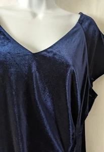 Dress M&Co Boutique Size 18 Polyester/ Elastane Stretchy Velvet Delightful Blue - Picture 1 of 4