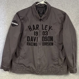 Harley-Davidson Herren 2XL Lace Work Racing 1903 Jacke grau kariert Futter - Bild 1 von 9