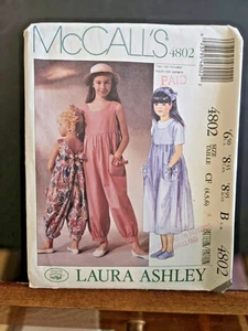 PATRÓN DE COSTURA McCalls 4802 TALLA 4,5,6 sin cortar Laura Ashley - Imagen 1 de 2
