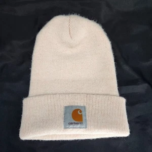 Carhartt Womens Cuffed Knit Beanie One Size Light Peach Warm Winter Snow Ski - Picture 1 of 4