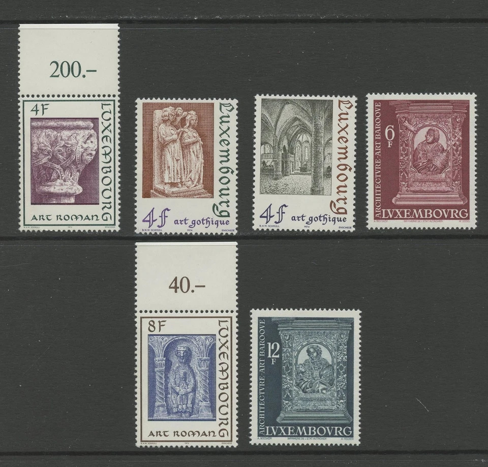 LUXEMBURGO 533-538, 1973-1977 ARQUITECTURA, MNH (LX5120) Foto 1 de 1