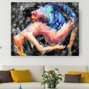 Leonid Afremov SEA OF FEELINGS B&W 30"x24" LIMITED EDITION GICLEE ORIGINAL - Picture 1 of 10