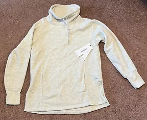 NWT RBX Active Lightweight Fleece Lined Tunic Sweatshirt Cowl Neck Cream Size S - Picture 1 of 13