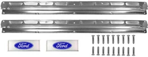 NEW! 1967 - 1968 Ford Mustang COUPE Fastback SCUFF PLATES Pair W/ Screws, Plates - Picture 1 of 10