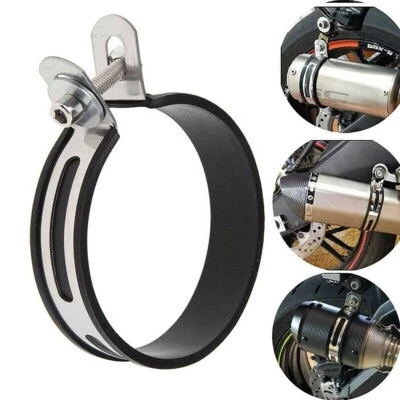 Universal Motorcycle Exhaust Muffler Silencer Hanger Clamp Mount Bracket - Image 1 of 4